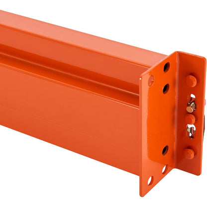 Global Industrial Unslotted Pallet Rack Beam, 120" L x 5-1/2"H, 5630 lbs Capacity, Set of 2
