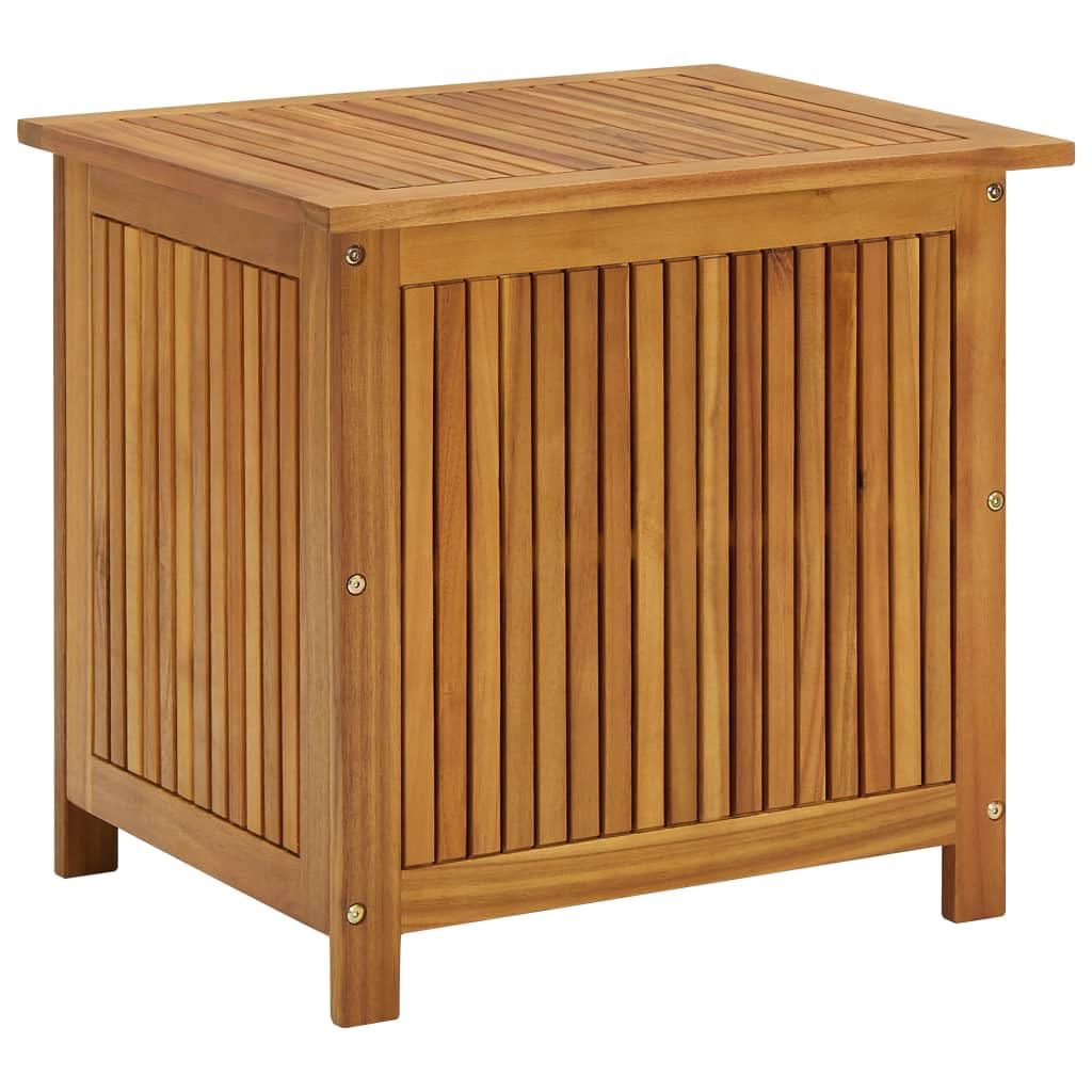 Fregramei Acacia Wood Patio Storage Box, Outdoor Storage Container, Wooden Portable Deck Box & Outdoor Container for Patio Garden Pool Yard, 23.6"x19.7"x22.8" Solid Wood Acacia,-164