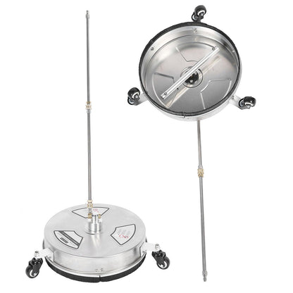 TIKATARER 15 Inch Pressure Washer Surface Cleaner, Stainless Steel Power Washer Accessory with 4 Wheels & 1/4 Quick Connect, Ideal for Driveways Sidewalks Patios, 4000 PSI