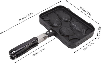 Luqeeg Taiyaki Pan, Japanese Non Stick Fish Shaped Pancake Baking Pan for Home Cooking Party Dessert