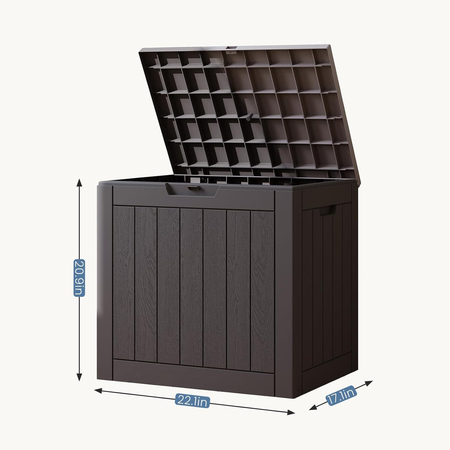 31 Package DUMOS Gallon Deck Box, Lockable Outside Storage Box for Outdoor Use, Outside Waterproof Resin Delivery Box