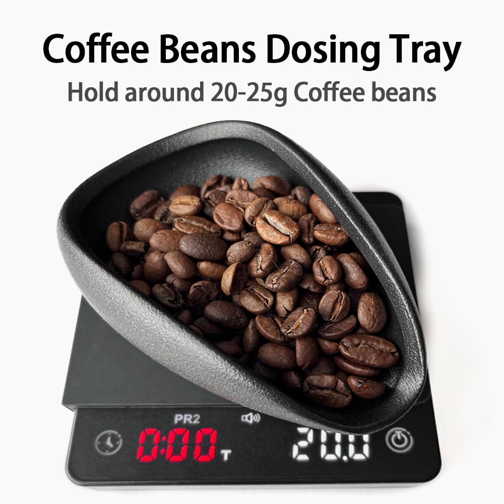 Coffee Bean Dosing Cup and Spray Bottle Kit, Portable Spray for Reducing Coffee Power Static, Frosted Black