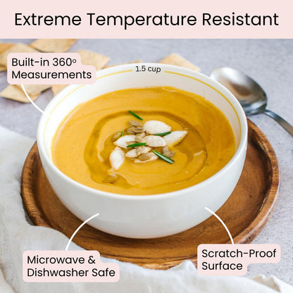 Uba Portion Control Bowl (PORCELAIN) for Measuring, Bariatric Diet, Diabetes & Healthy Eating