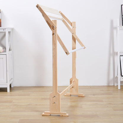 ELUKHT Embroidery Hoops Stand, 360 Degree Adjustable Embroidery Stand,Cross Stitch Frame Stand,Wooden Frame Cross Stitch Floor Stand for Cross Stitch Needlework Art Craft Sewing