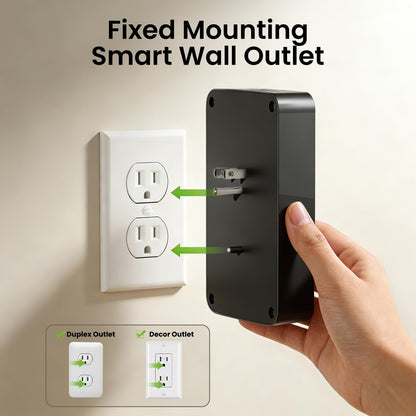 GHome Smart Power Strip, 1800W/15A High Power Devices Support Surge Protector Extension Cord, 9 in 1 Smart Plugs that Works with Alexa Google Home, 2.4 GHz WiFi Wall Outlet Extender, No Hub Needed