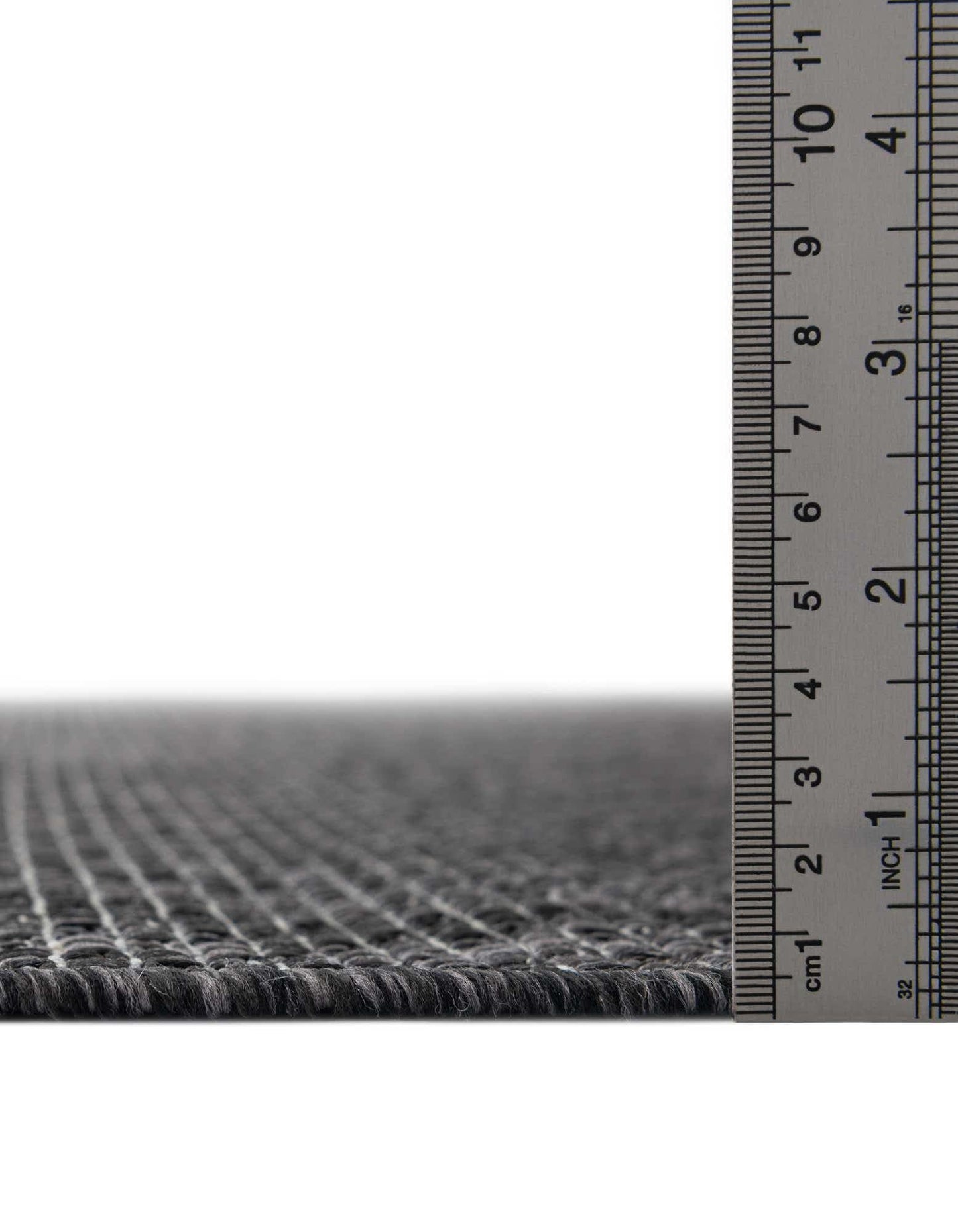 Unique Loom Collection Casual Transitional Solid Heathered Indoor/Outdoor Flatweave Area Rug (13' Round, Black/Ivory)