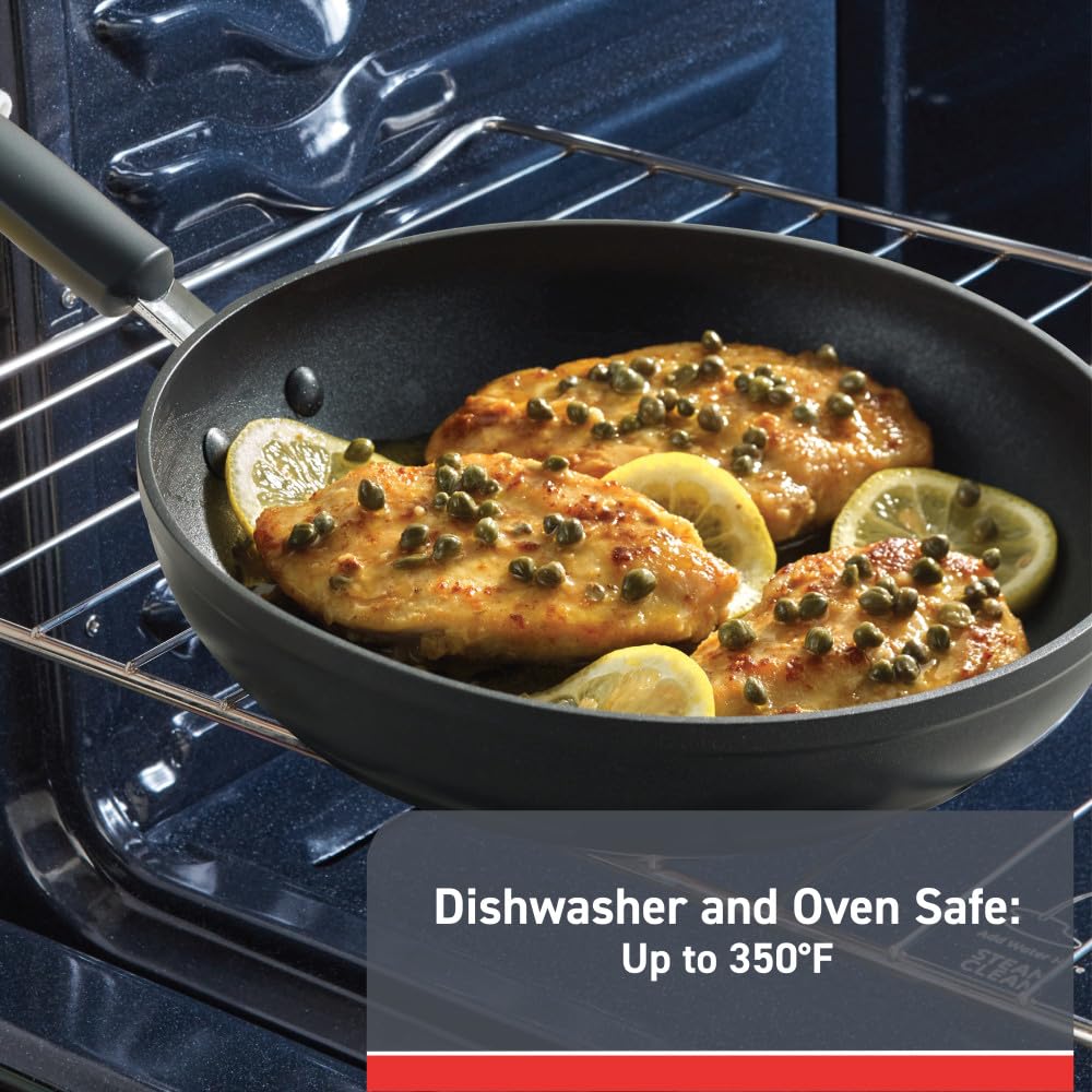T-fal Advanced Nonstick Fry Pan 10.5 Inch Oven Safe 350F Cookware, Pots and Pans, Dishwasher Safe Black