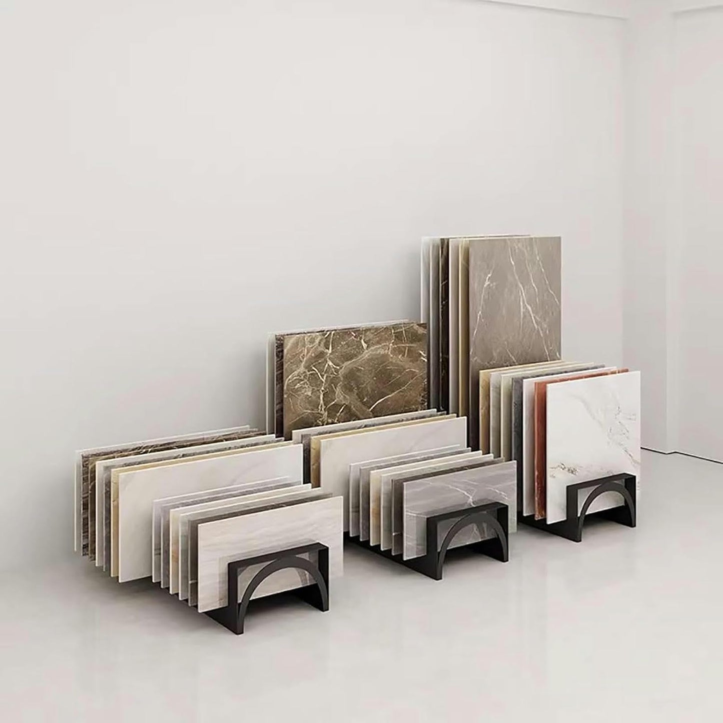 LGEOELIAS Floor Tile Display Rack,Wooden Floor Sample Holder,Sample Door Stand,Commercial Floor Tile Display Shelf for Retail Stores