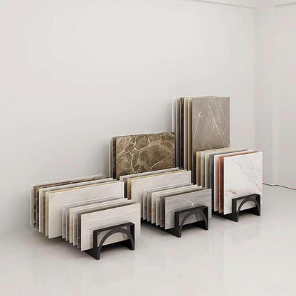 LGEOELIAS Floor Tile Display Rack,Wooden Floor Sample Holder,Sample Door Stand,Commercial Floor Tile Display Shelf for Retail Stores