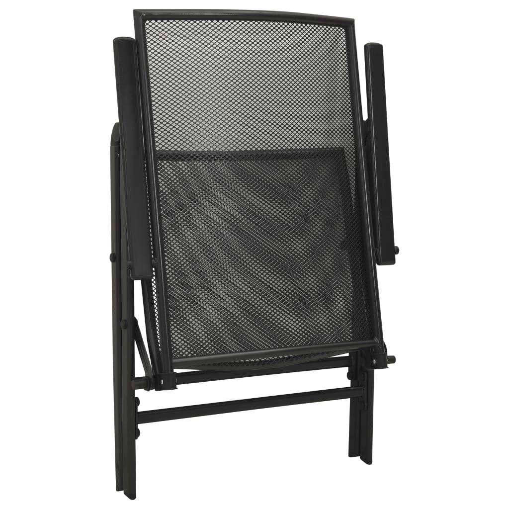 SKM Folding Mesh Chairs 4 pcs Steel Anthracite (Weight-40KG)