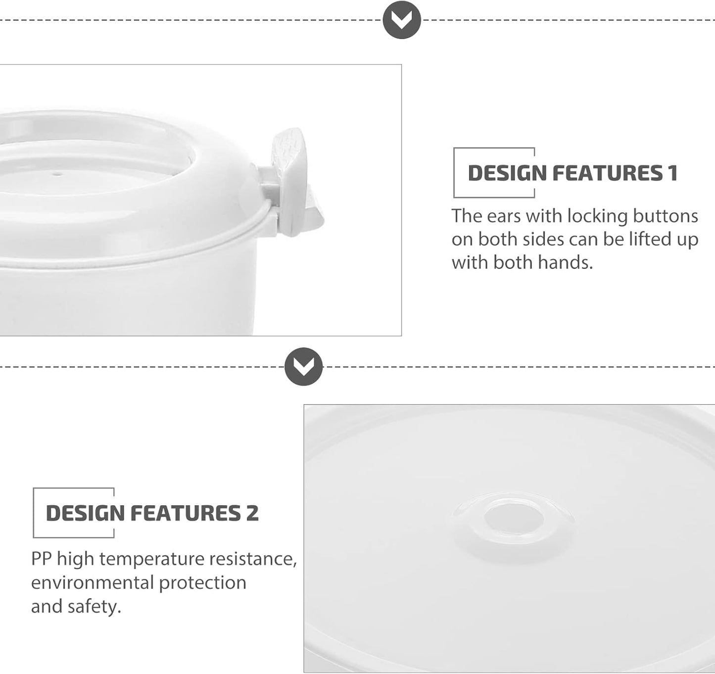 Small Rice Maker Friendly Microwave Rice Cooker, Easy Fast Microwave Cookware for Rice and Pasta