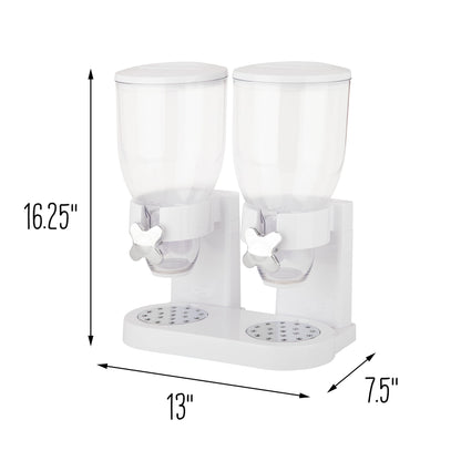 Zevro /GAT201C Indispensable Dry Food Dispenser, Dual Control, White/Chrome