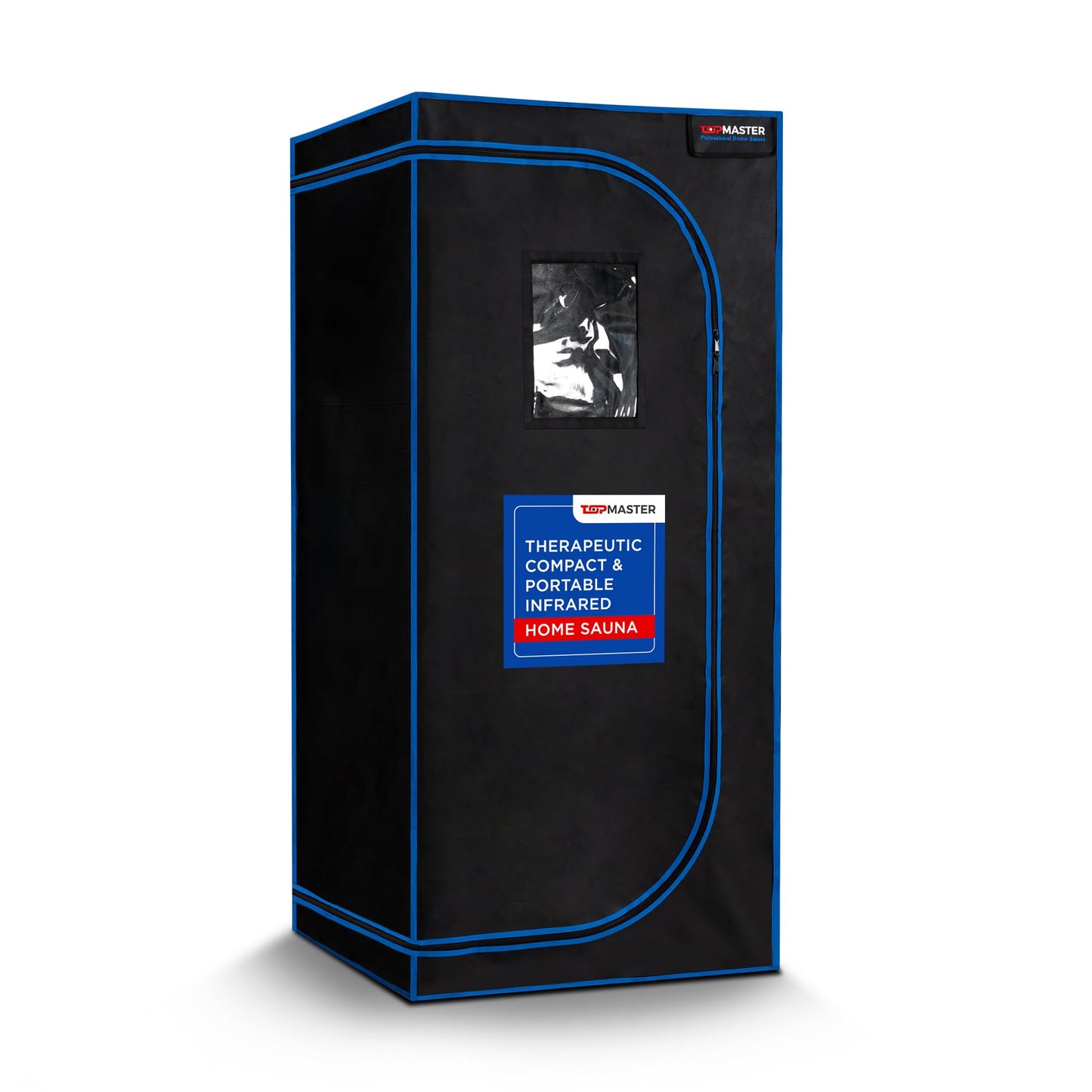 TopMaster Foldable Sauna Infrared, Portable Sauna for Home, Sauna Tent Sauna Box, Indoor Portable Sauna, Zip Up Sauna Room with 1300W Power, Max 140°F Sauna, Black
