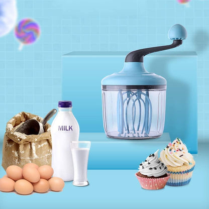 Egg Whisk &Separators Plastic Hand Crank Push Whisk Blender for Home - Versatile Tool for Egg Beater, Milk Frother, Hand Push Mixer Stirrer - Kitchen Utensil for Blending, Whisking, Beating