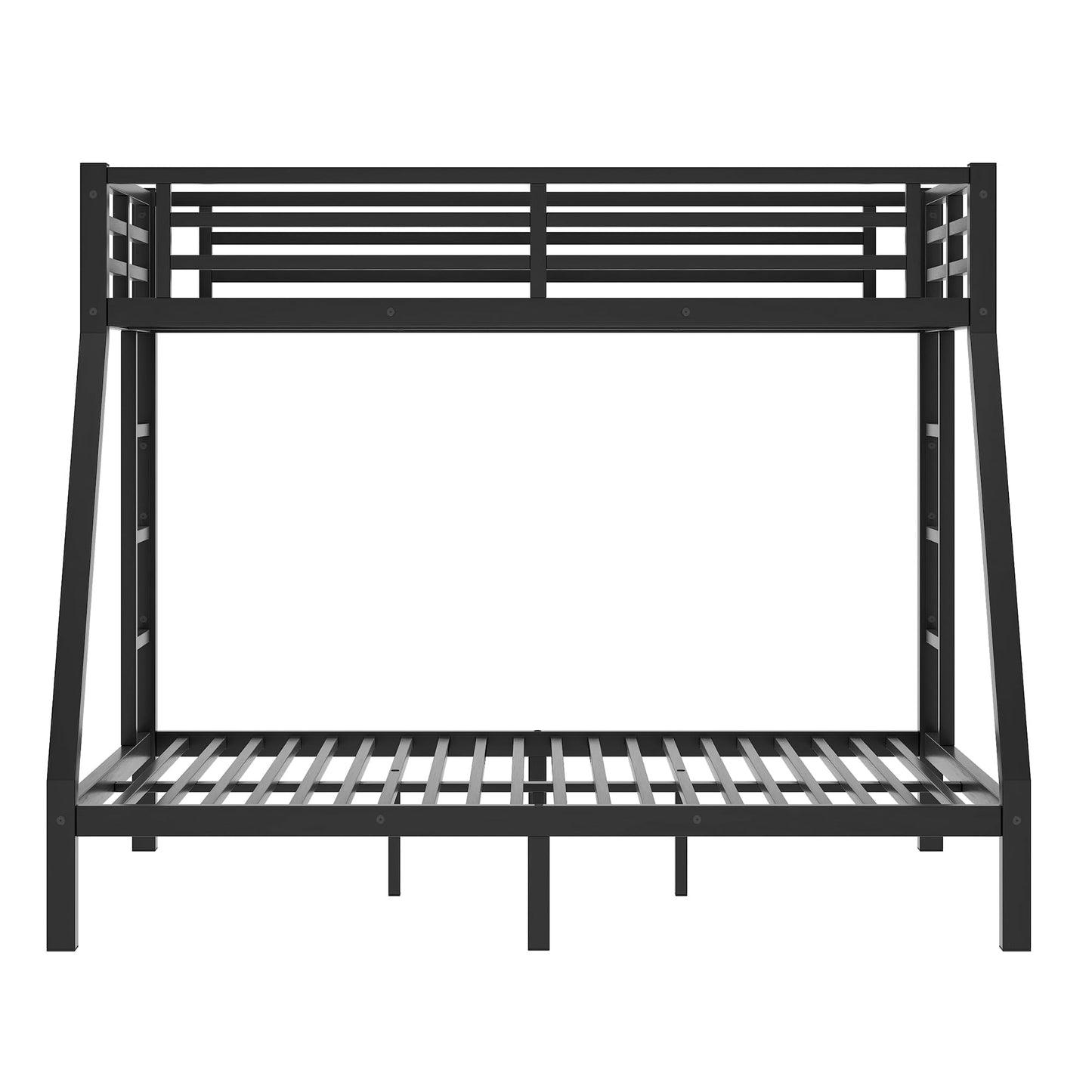 Bellemave Twin XL Over Queen Bunk Beds, Heavy Duty Metal Bunk Bed Frame for Kids, Adults, Black