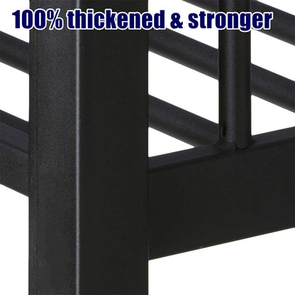NOAHLEO Stronger & Safer Heavy Duty Metal Twin Over Full Bunk Bed with Twin Trundle for Adults Teens, More Stable Thickened Steel Bunkbed (Twin Over Full Bunk Bed with Twin Trundle)