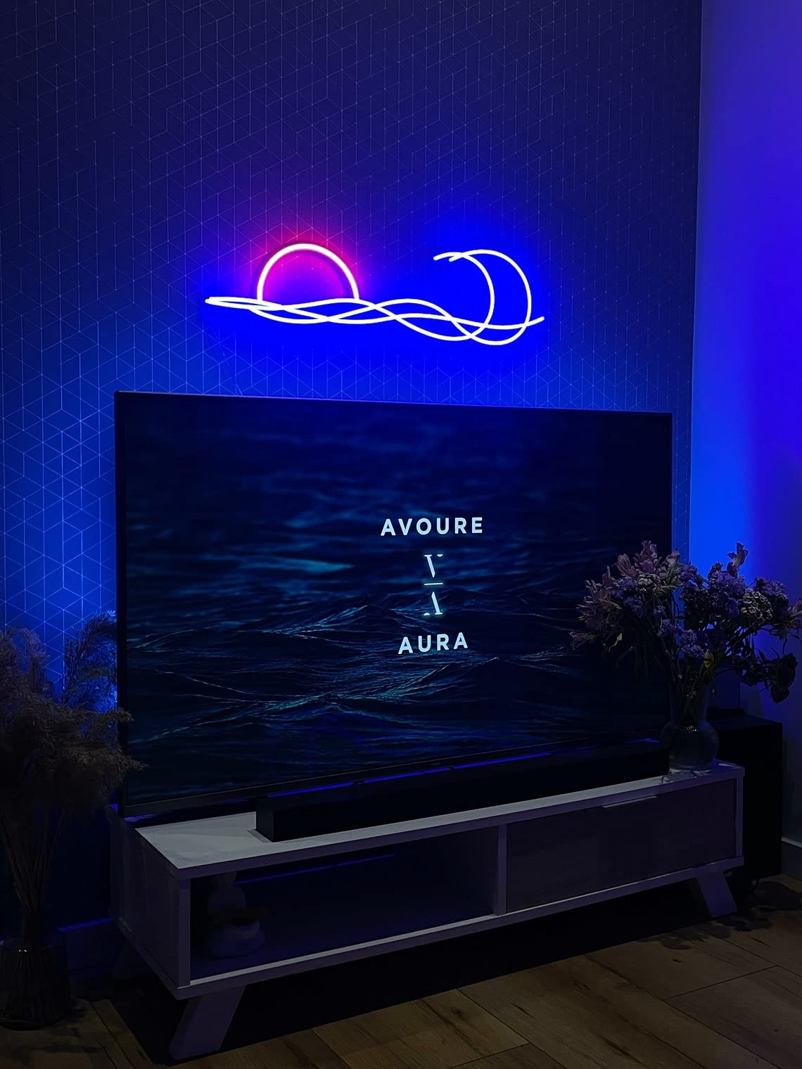 LED Decorative Lights USB Mountains Sunrise Sunset Led Neon Signs Home Decoration Wall Art Holiday Gift Brightness Adjustable 16.5''x11.8''