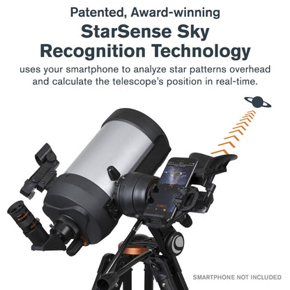 Celestron StarSense Explorer DX 5-inch App-Enabled Telescope – 130mm Schmidt-Cassegrain with Smartphone Dock & StarSense App – iPhone & Android Compatible – Easy-to-Use for Beginners