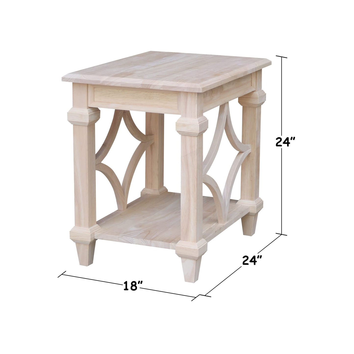 International Concepts Josephine Solid Wood End Table