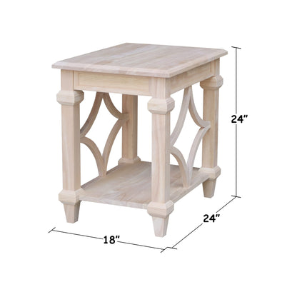 International Concepts Josephine Solid Wood End Table
