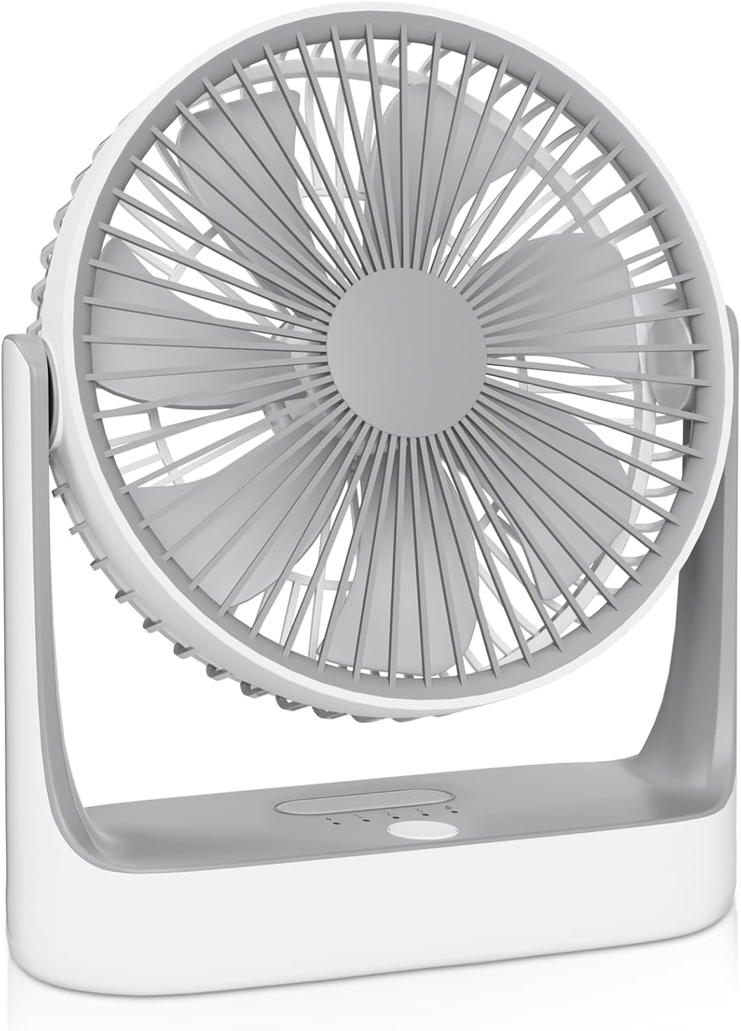 Mollie 6-Inch Small Rechargeable USB Desk Fan, Battery Operated with Speeds for Home Office Bedroom, Portable Cooling