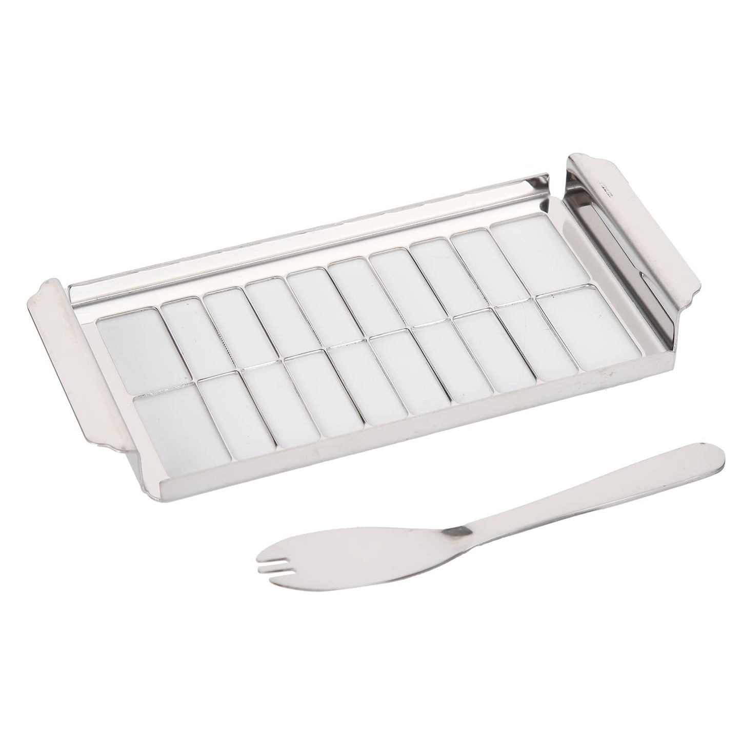 Pissente Butter Slicer Cutter, Stainless Steel Butter Cutter Container Butter Storage Box with Transparent Cover Multipurpose Rectangle Butter Keeper for Home Kitchen Baking Supplies