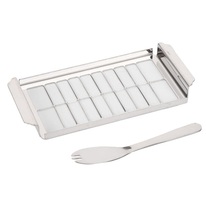 Pissente Butter Slicer Cutter, Stainless Steel Butter Cutter Container Butter Storage Box with Transparent Cover Multipurpose Rectangle Butter Keeper for Home Kitchen Baking Supplies