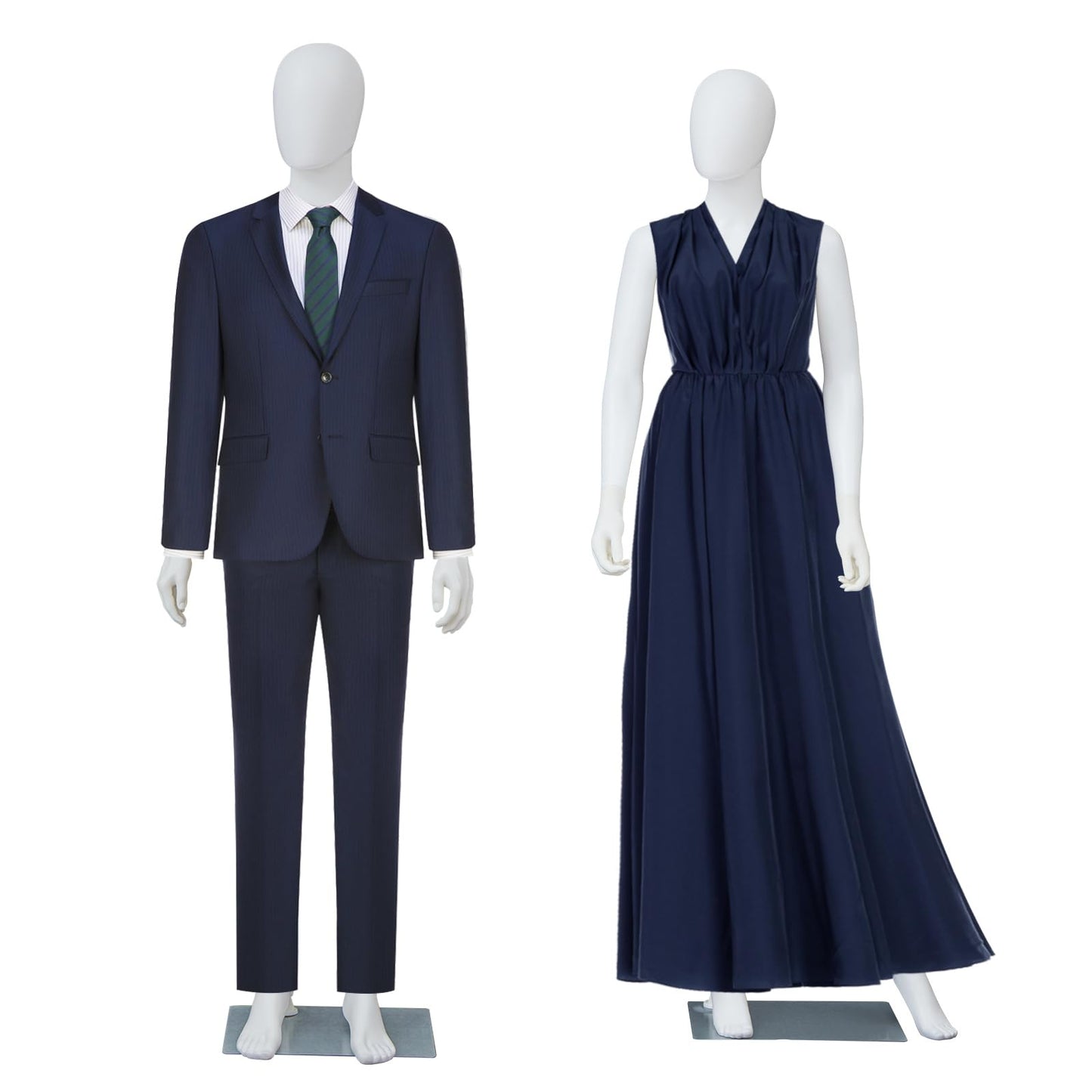 Kinfant Male and Female Mannequin Set - 6Ft Full Body Male and Female Detachable Mannequin with Stand for Clothing Shops, Clothing Design(White)