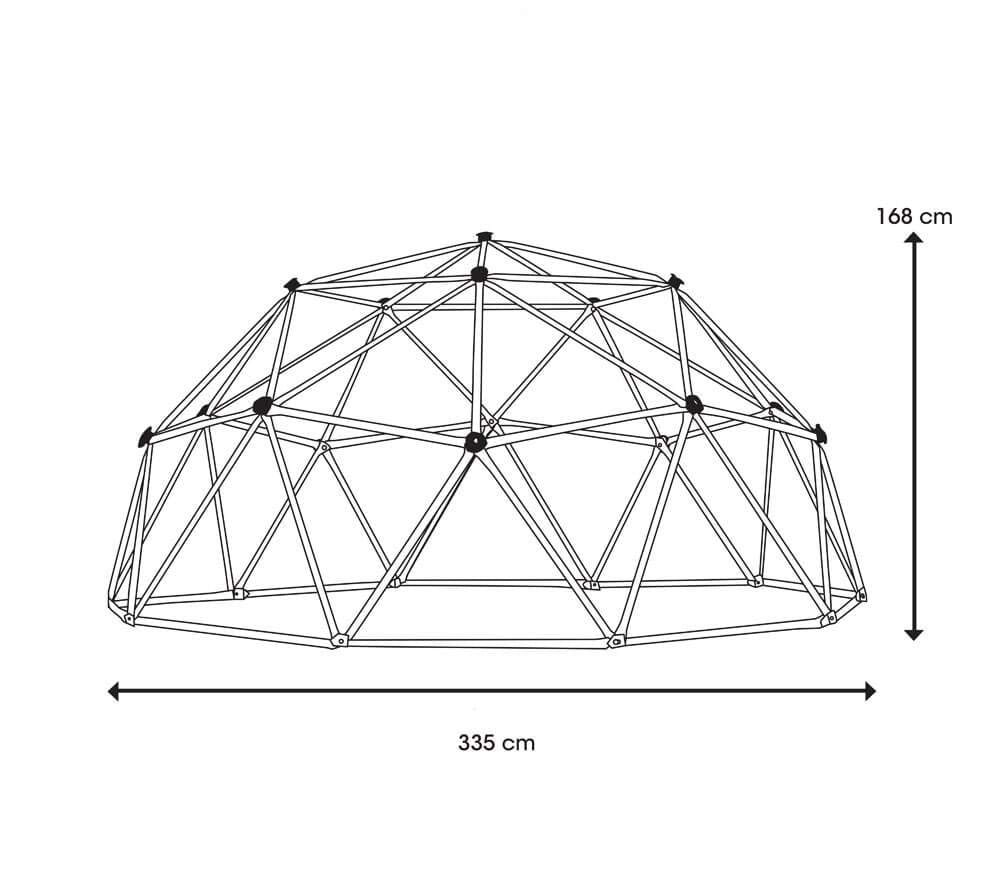 Lifetime 90951 Geometric Dome Climber Jungle Gym, 5.5' High x 11' Wide, Mantis Green & Bronze, 66-Inch
