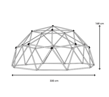 Lifetime 90951 Geometric Dome Climber Jungle Gym, 5.5' High x 11' Wide, Mantis Green & Bronze, 66-Inch