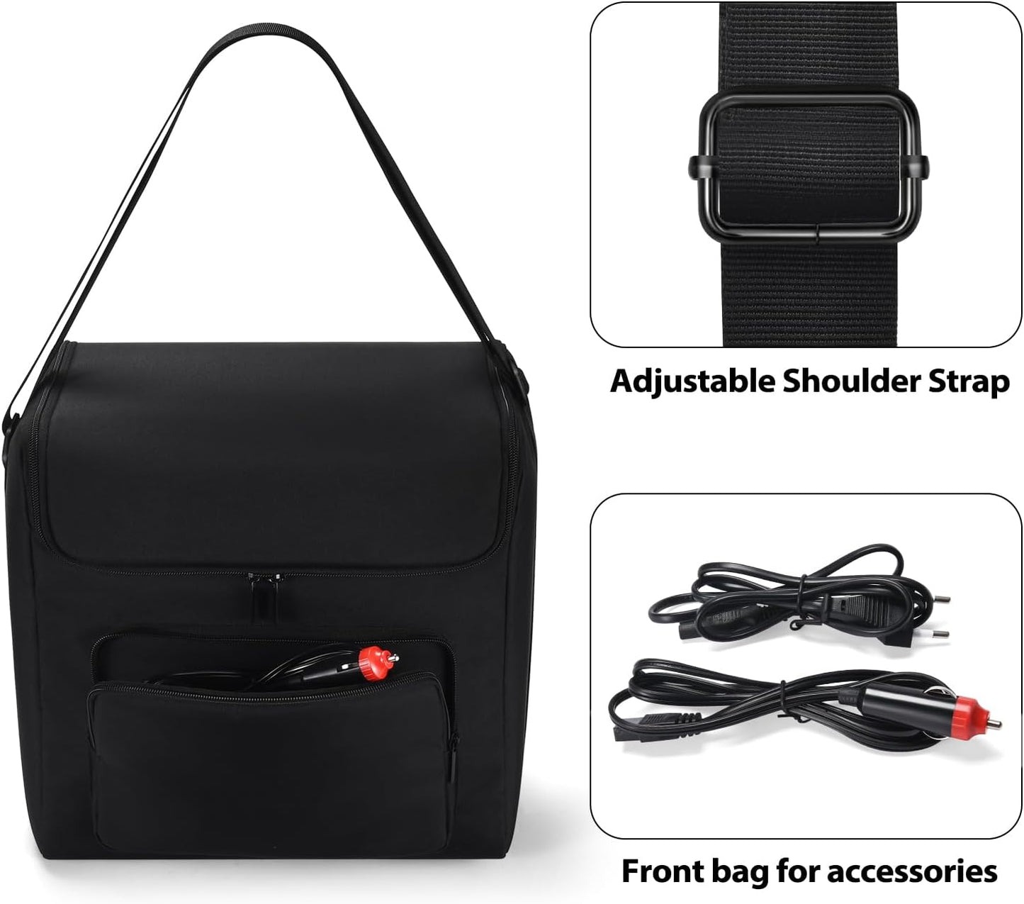 Mini Fridge Travel Case, 4L/6 Cans Portable Storage Bag for Frigidaire EFMIS129 Compact Refrigerators (Black)