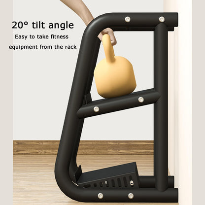 KIYILIHI Dumbbell Rack Stand, 3 Tier Kettlebell Rack, Home Dumbbell Storage Rack Maximum Load Capacity 210kg, for Home Gym Strength Training Weight Training