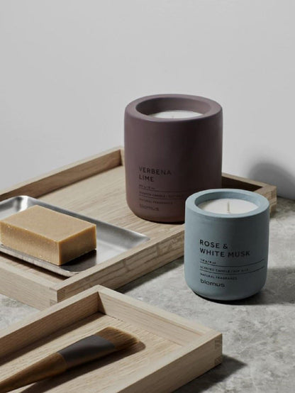 Blomus Fraga Scented Candle Magnet S, Soy Wax Candle in Concrete Look