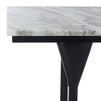 SAFAVIEH Home Collection - Frederick Console Table, Brown & Grey Marble Top with Black Metal Legs (CNS3707A)