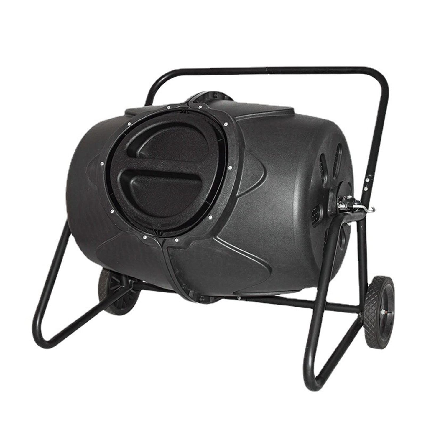 Electric Compost Bin Compost Tumbler Bin with Wheels and Handle, Mobile Heavy Duty Rotating Outdoor Organic Compost Bin Tumbling Mixer Composter for Kitchen Waste & Garden Clippings, Large 190L/50 Gal