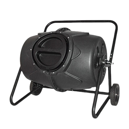 Electric Compost Bin Compost Tumbler Bin with Wheels and Handle, Mobile Heavy Duty Rotating Outdoor Organic Compost Bin Tumbling Mixer Composter for Kitchen Waste & Garden Clippings, Large 190L/50 Gal