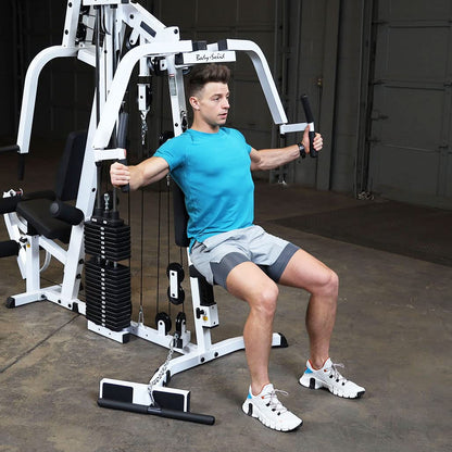 Body-Solid Multi-Station, Single Weight Stack Home Gym Machine, Arm & Leg Strength Training Functional Exercise Workout Station, 210lbs. Black Weight Stacks