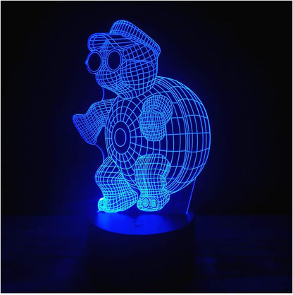 Gfytdxe 3D 7 Optical Illusion LED Night Light, Boy Girl Kids Baby Sleep Desk Lamp Touch Control Color Change USB