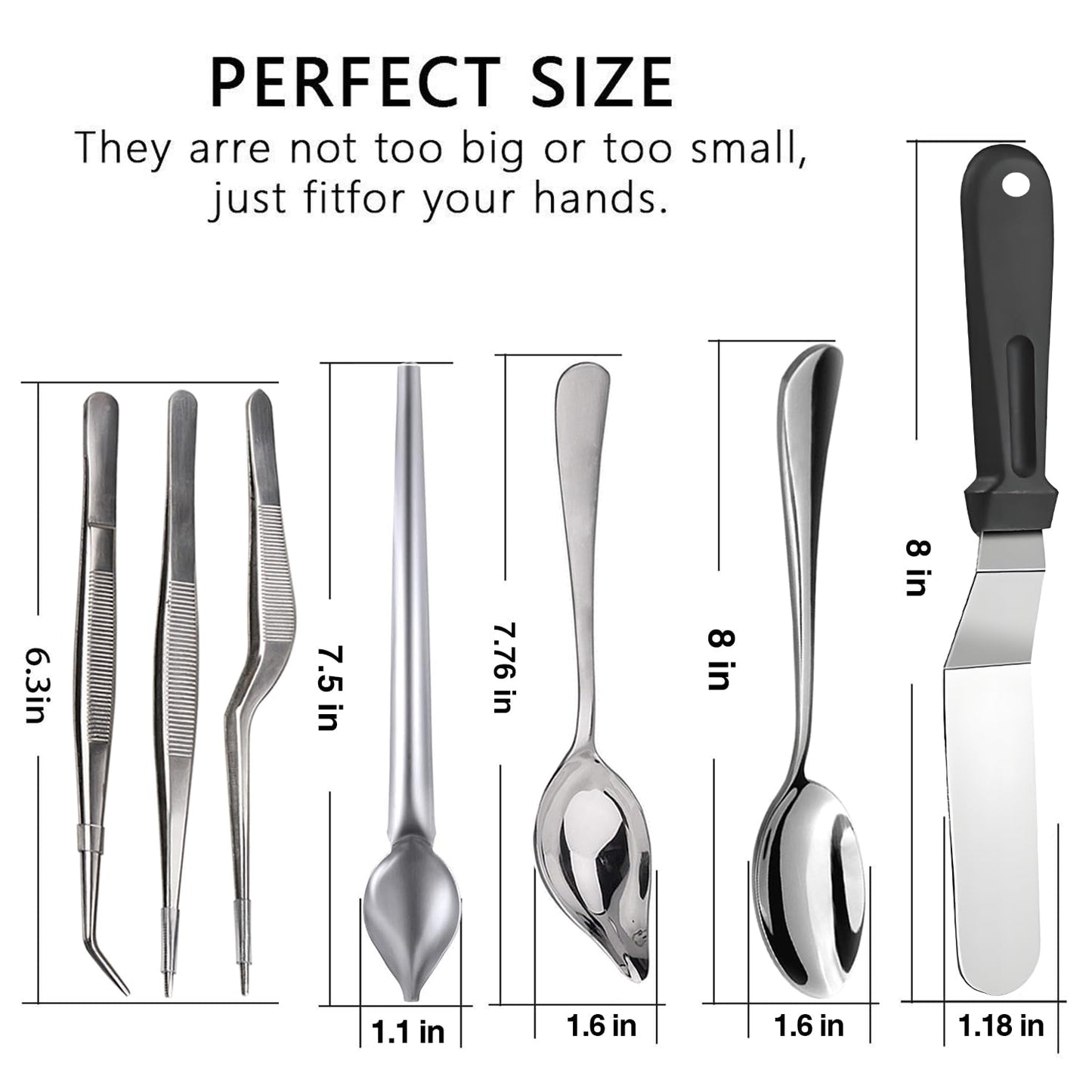 7 Piece Stainless Steel Culinary Specialty Tools Set for Professional Chefs and Home Cooks