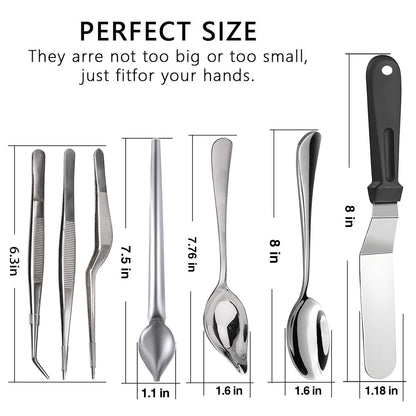 7 Piece Stainless Steel Culinary Specialty Tools Set for Professional Chefs and Home Cooks