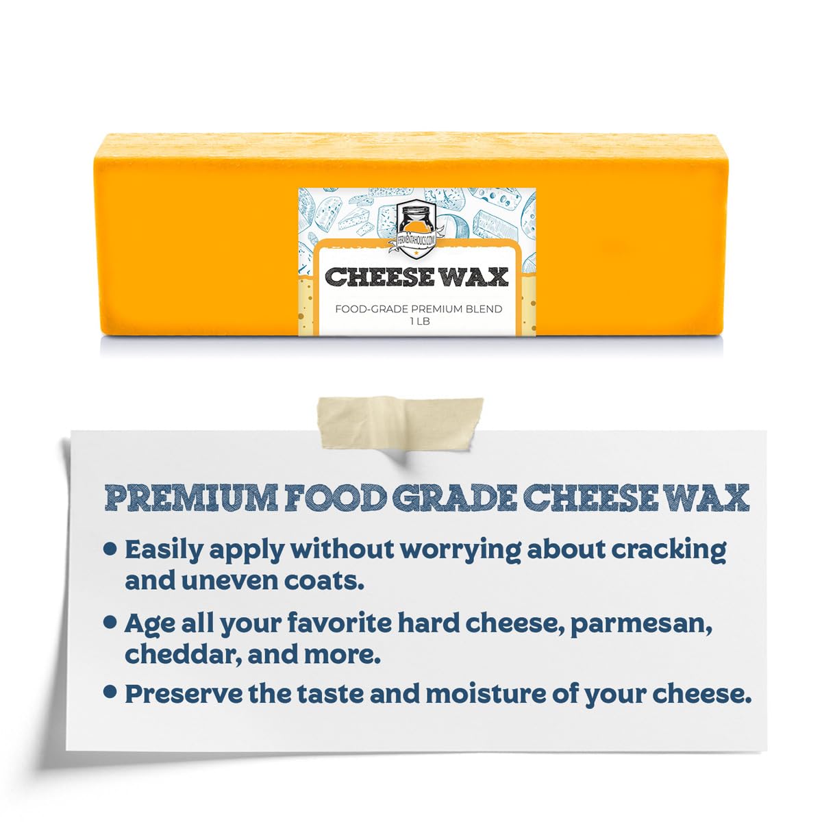 1 lb. (1 LB Fermentaholics Food-Grade Premium Cheese Waxes - Cheesemaking Wax for Hard and Aged Cheeses Protect