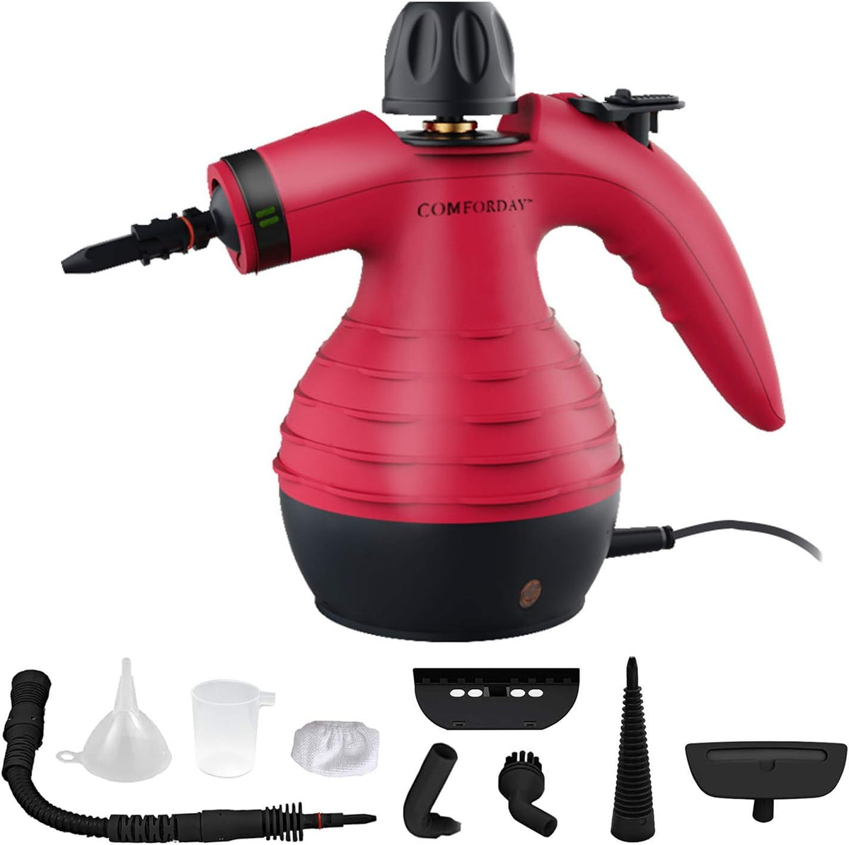 Comforday Handheld Steam Cleaner, Multi-Purpose Pressurized with 9-Piece Accessory Kit for Stain Removal