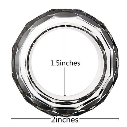 Donoucls Crystal Napkin Ring Holders - 2 Inch Set of 12, Table Party Wedding Set Christmas Decorations for Dinner