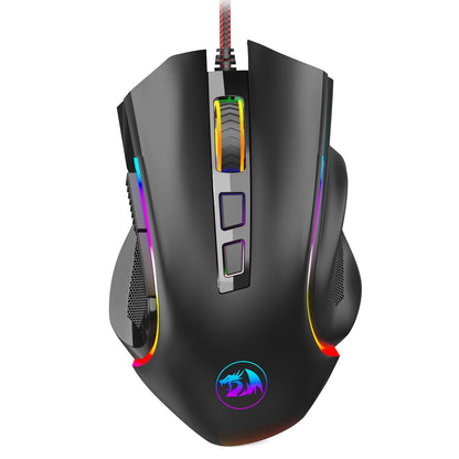 Redragon M602 Griffin RGB Gaming Mouse, RGB Spectrum Backlit Ergonomic Mouse with 7 Programmable Backlight Modes up to 8000 DPI for Windows PC Gamers (Black, Wireless)