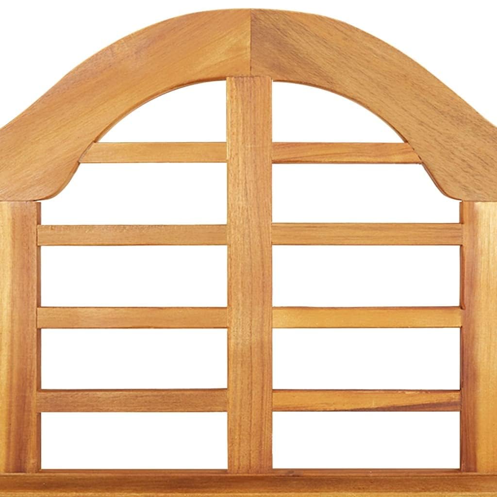 BOWERY HILL Solid Acacia Wood Garden Bench, Brown Oiled Finish, Ergonomic Rectangular Design, Indoor/Outdoor Use, 49.2 x 49.2 x 34.4 in, Rustic Patio Furniture for Relaxed Seating