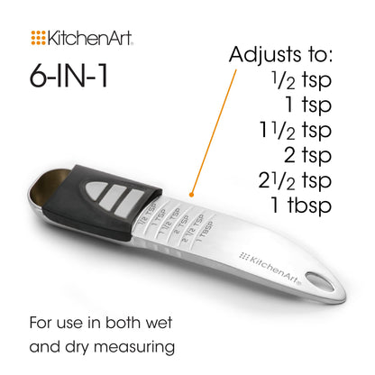KitchenArt Stainless Steel Pro Adjust-A-Tablespoon, Adjustable Tablespoon
