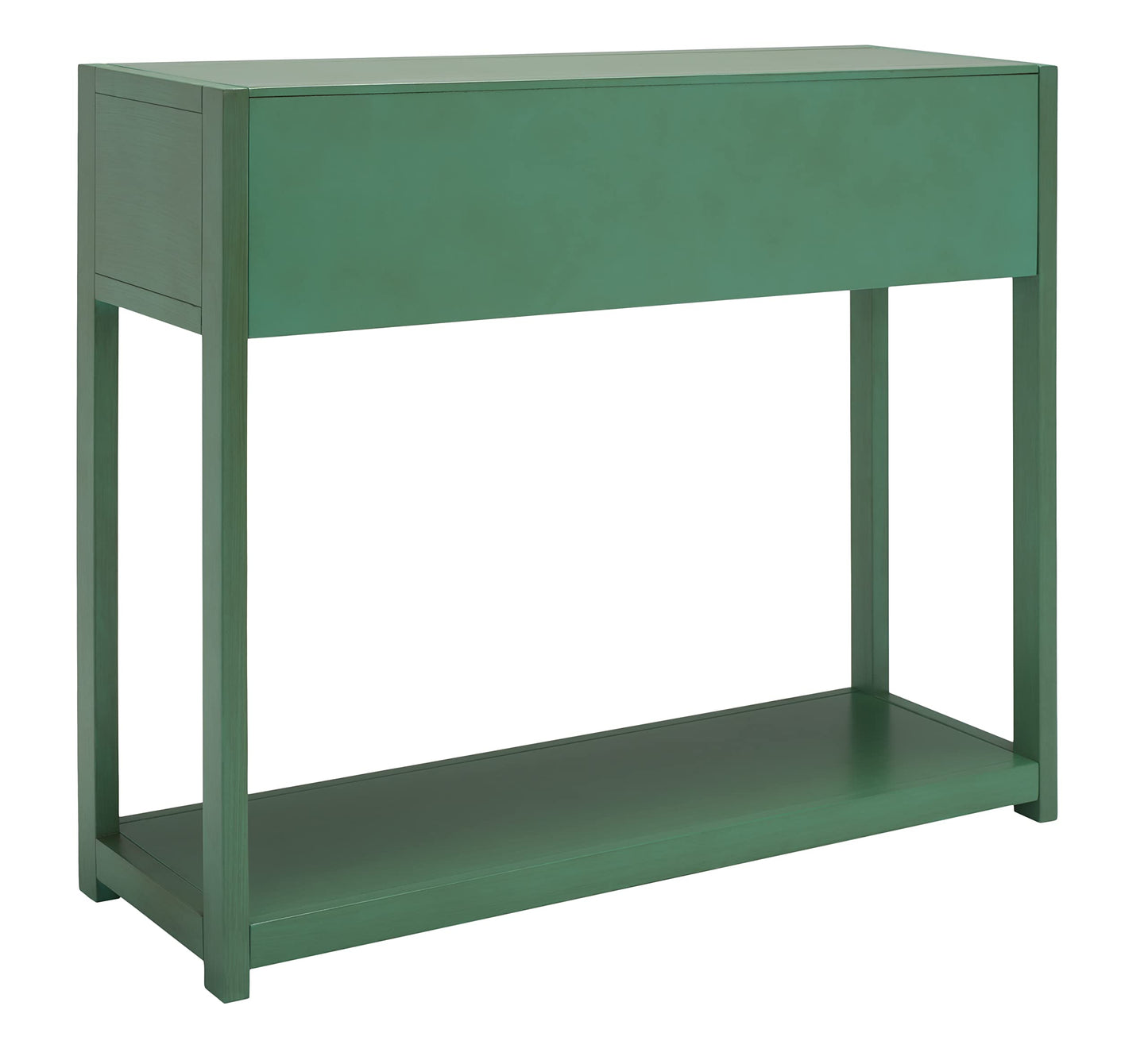 SAFAVIEH Home Collection Sadie Contemporary Turquoise Green 2-Drawer Console Table (Fully Assembled)