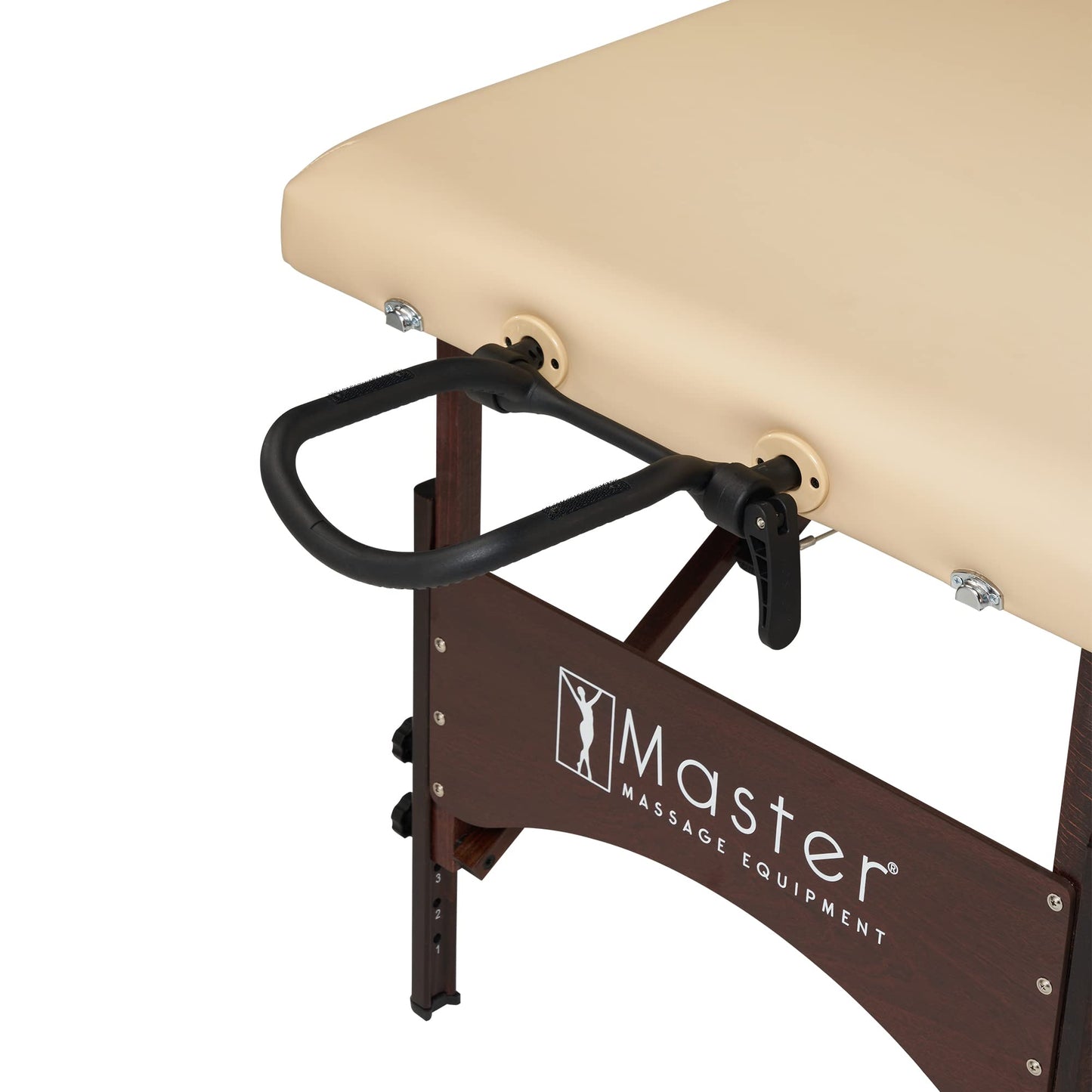 Master Massage 28" Argo Portable Massage Table in Cream with Walnut Legs- Spa Bed for Tabletop Exercise & Massage