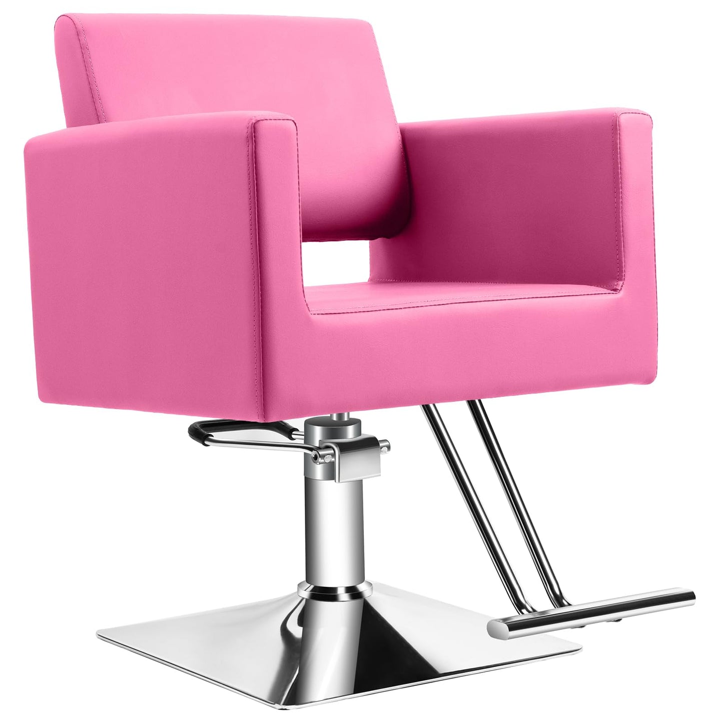 Hairdresser Barber Salon Chair,Capacity 330 Lbs - with Heavy Duty Hydraulic Pump, 360° Swivel Adjustable Spa Beauty Equipment, Hair Stylist Women Man for Barbershop,Home Hairdresser Hydraulic (Pink)