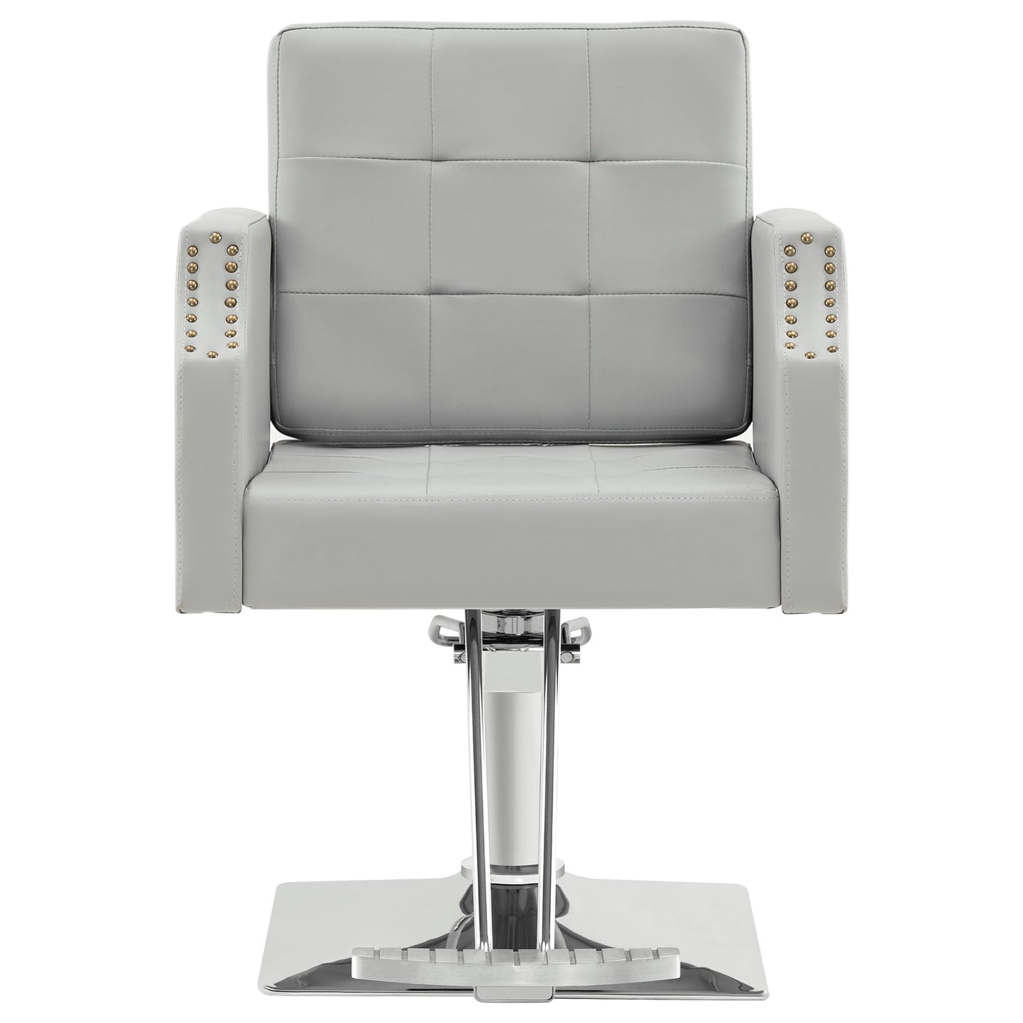 BarberPub Classic Salon Chair for Hair Stylist,Hydraulic Barber Styling Chair,Beauty Salon Spa Equipment 8818 (Grey)